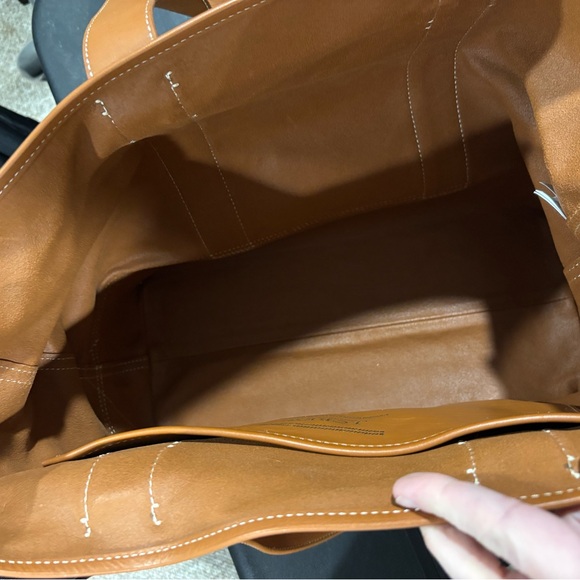 J. Crew Montauk Tan Leather Tote Bag - Picture 4 of 4